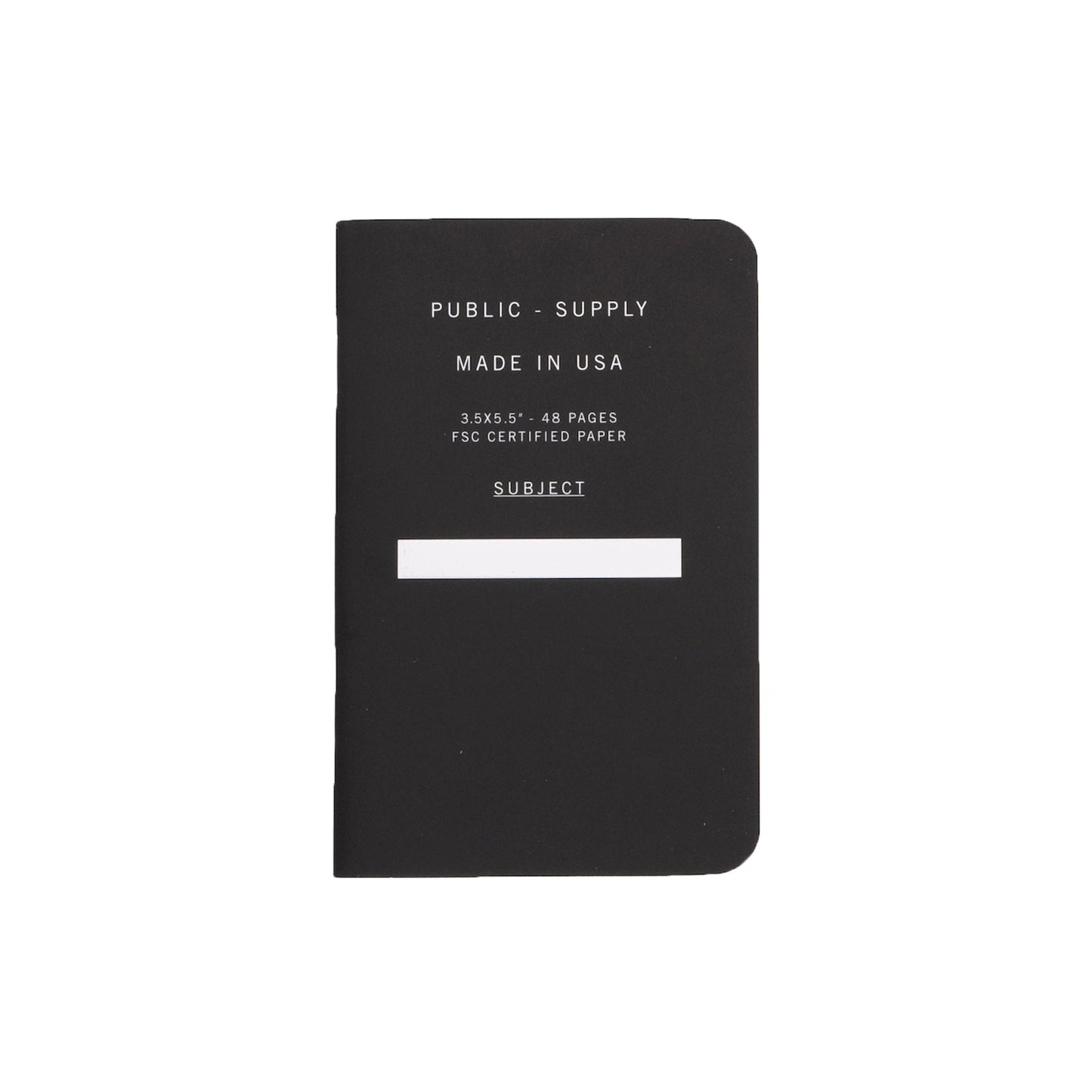 3.5X5.5" - Pocket Notebook - Soft Cover - Black