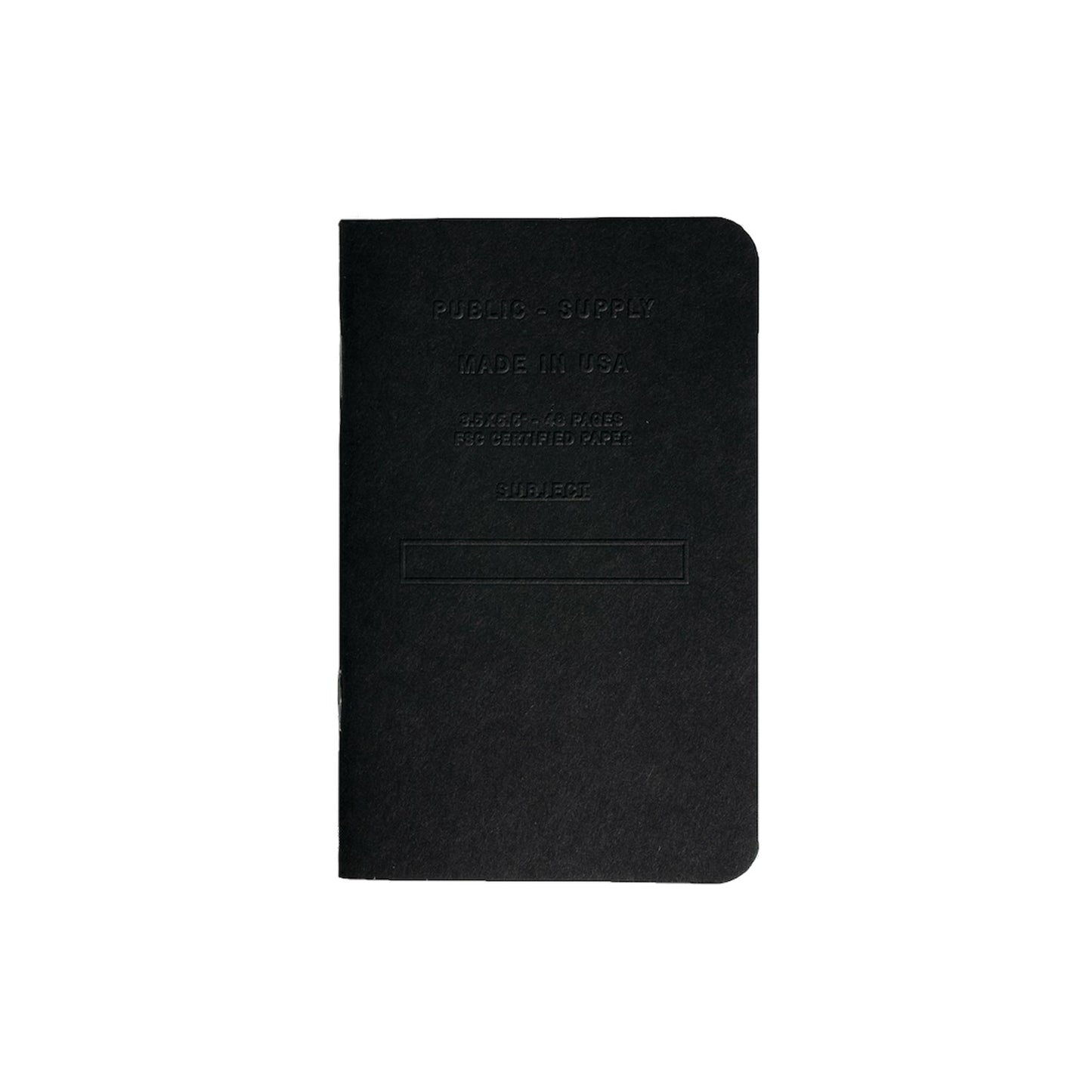 3.5x5.5" - Pocket Notebook - Embossed - Black