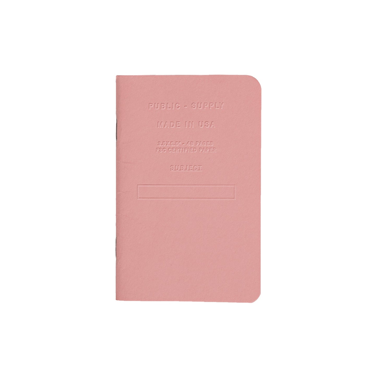 3.5x5.5" - Pocket Notebook - Embossed - Blush