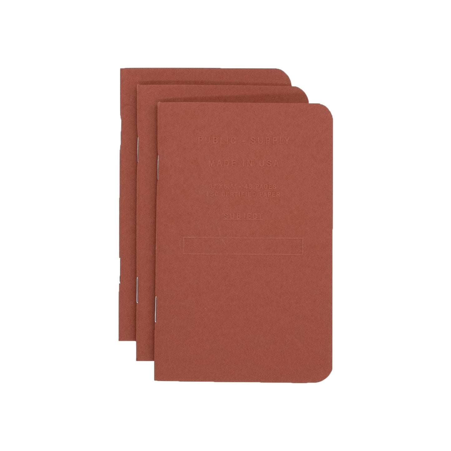 3.5x5.5" - Pocket Notebook - Embossed - Brick