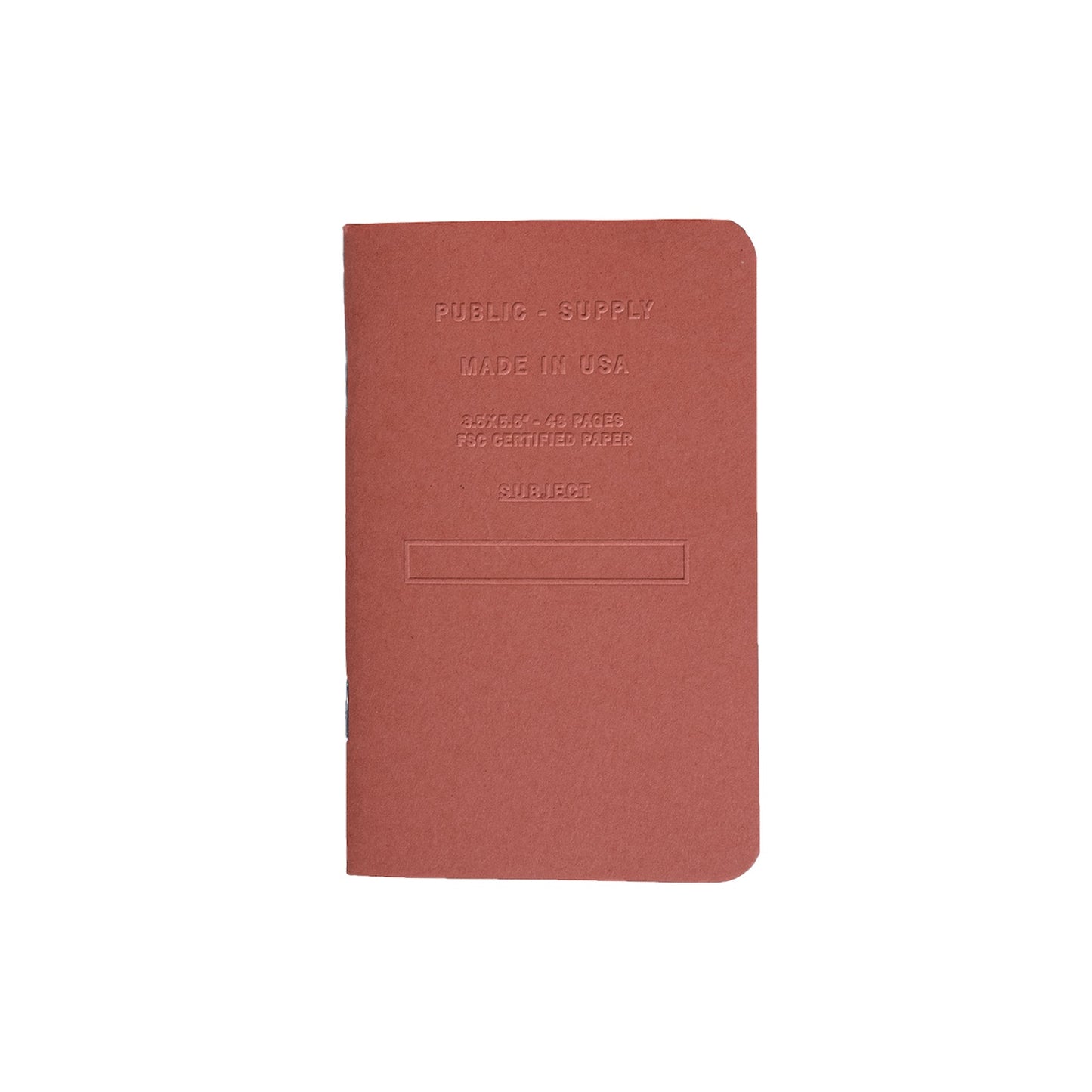 3.5x5.5" - Pocket Notebook - Embossed - Brick
