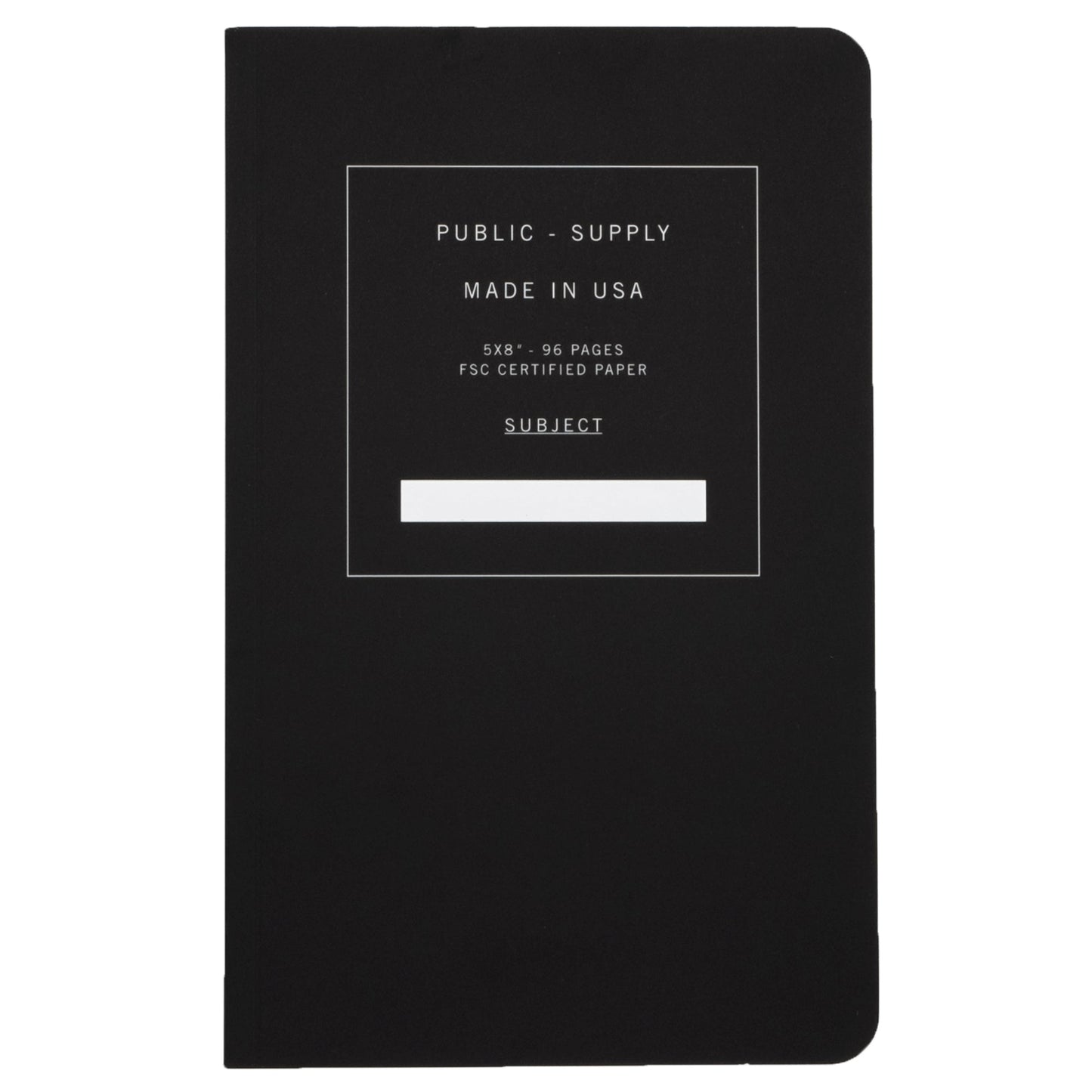 5x8" - Notebook - Soft Cover - Black