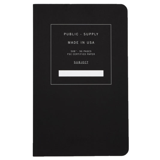 5x8" - Notebook - Soft Cover - Black