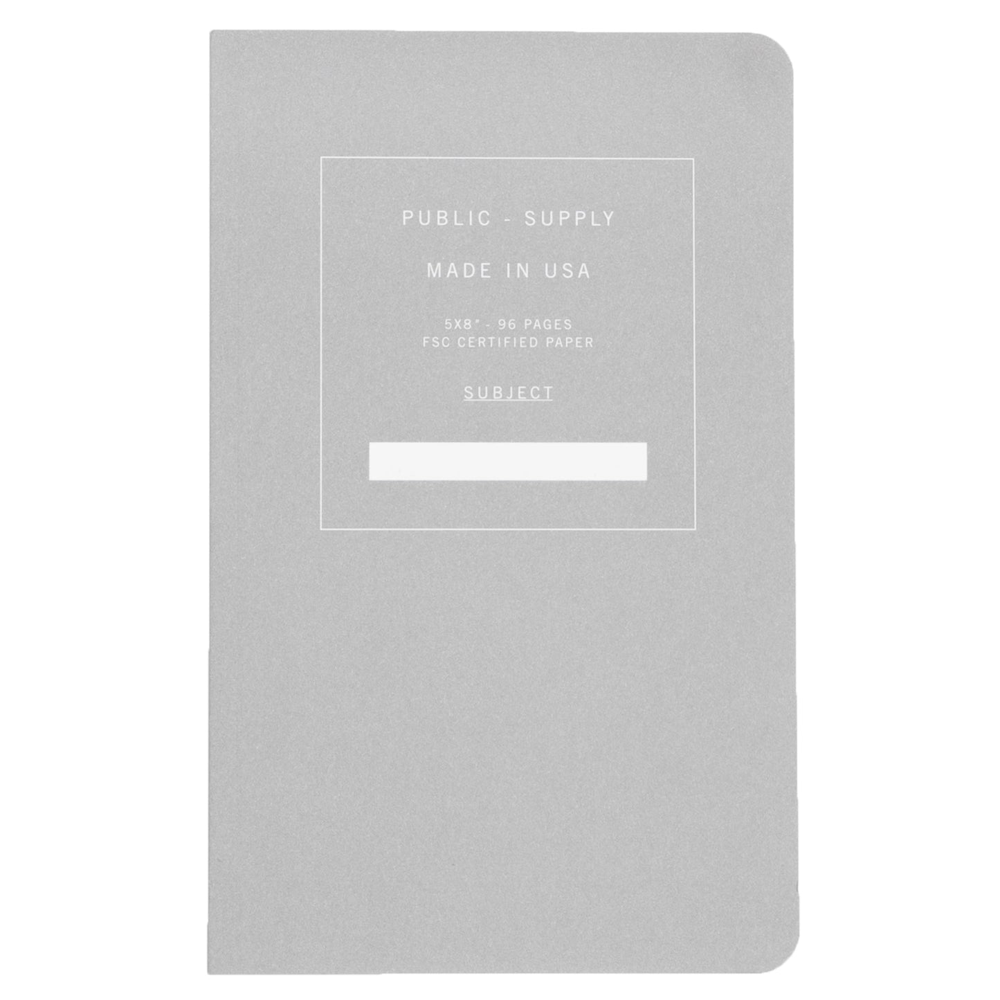 5x8" - Notebook - Soft Cover - Light Grey